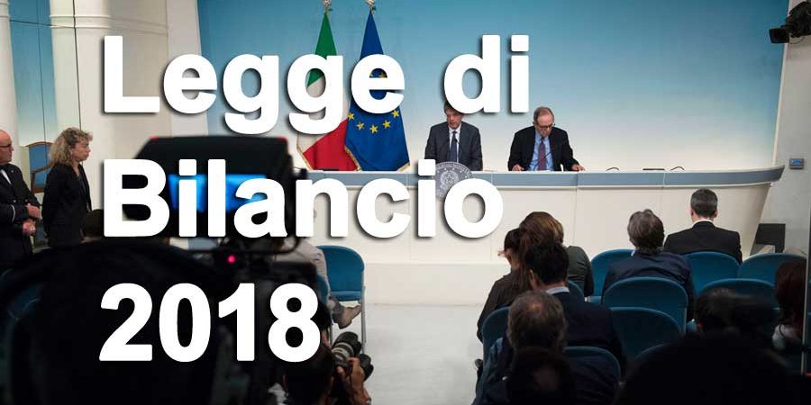 Legge di bilancio 2018 Legge di bilancio 2018