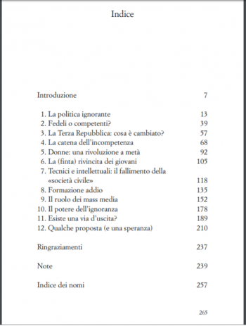 Indice de La Grande Ignoranza