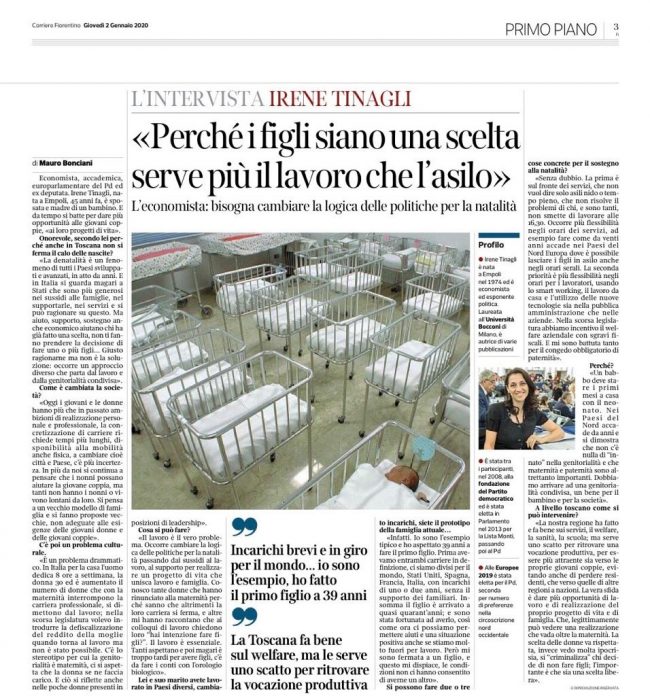 2020.01.02 – Intervista Corriere Fiorentino